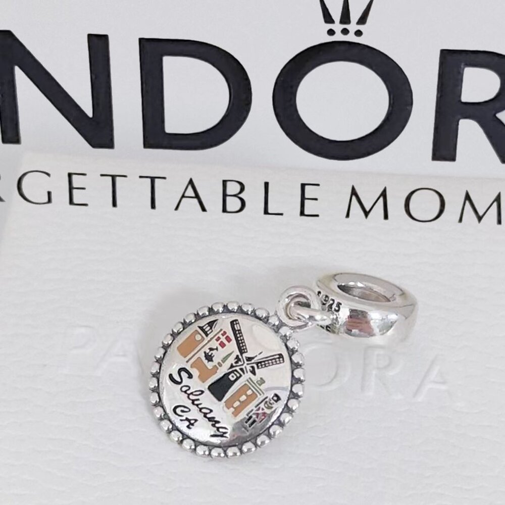Pandora California Solvang CA Dangle Charm Exclusive Travel Vacation Charm S925